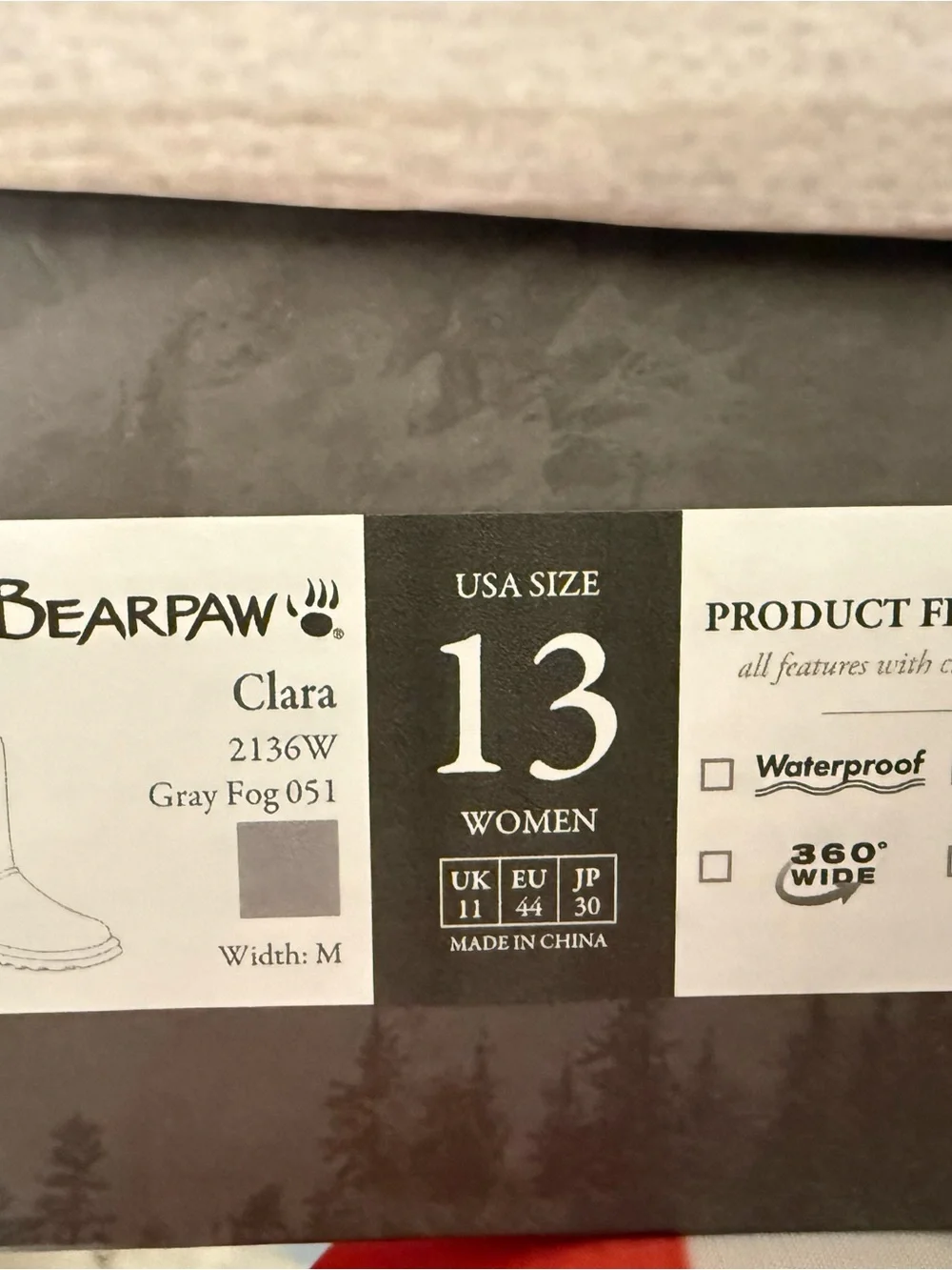 BearPaw Clara Gray Suede Shearling Boots with Back Buckles
